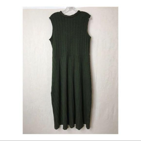 NWT Susan Betro Ribbed Knit Green Dress Size XL - Picture 2 of 11